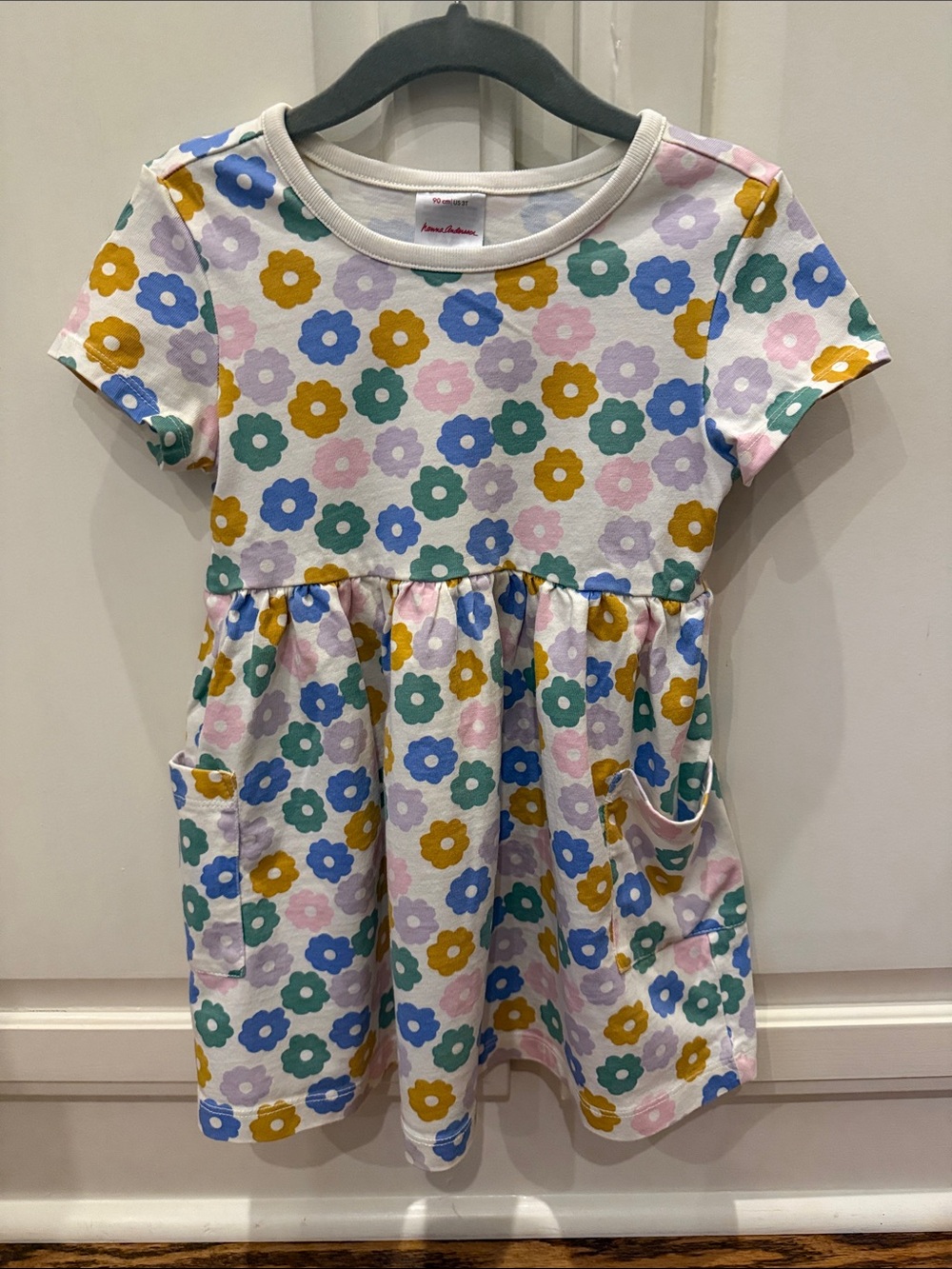 Hanna Andersson Multicolor Floral Pocket Short-Sleeve Dress